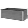 Garden Raised Bed WPC 150x100x54 cm Grey Image 2