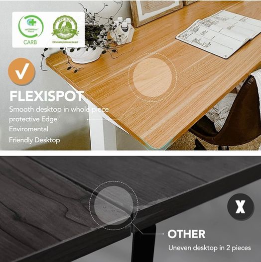 Electric Height Adjustable Standing Desk Sit Stand Desk Adjustable Desk Stand Up Desk with Memory Smart Pannel EF1 SERIES 100x60cm, WHITE Frame+MAPLE Desktop (FREE POSTAGE)