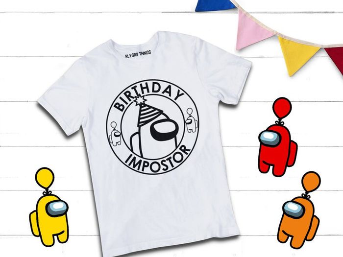 Birthday Impostor, Among Us t-shirt for adults and kids great gift present idea