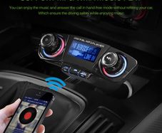 Hands free Car Wireless Bluetooth Kit FM Transmitter MP3 Player USB Charger AUX