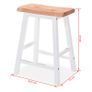 Bar Set 3 Pieces MDF White Image 3