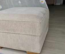 Beige Fabric Footstool, EZ living