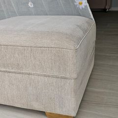 Beige Fabric Footstool, EZ living