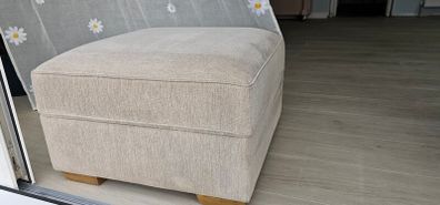 Beige Fabric Footstool, EZ living
