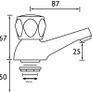 Brand new in the box Bristan VAC 3/4 C MT Club Bath Taps with Metal Heads - Chrome Plated Image 2