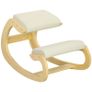 Ergonomic Rocking Knee Stool for Home Office, to Improve Posture, Cream Image 5