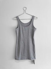 New Dunnes Stores Grey Marl Longline Vest Tank Top