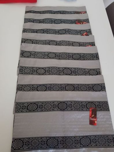 Silver Table Runner and 8 Placemats