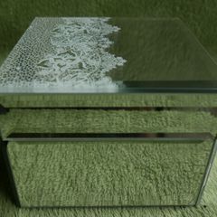 Vintage Mirrored Trinket Box - Vintage Original Box | Decorative Glass Cube