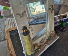 Mirror with Coat Hooks