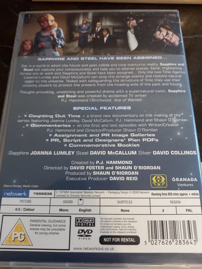 Sapphire & Steel Complete Series Dvd Joanna Lumley