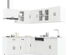 11 Piece Kitchen Cabinet Set White