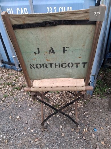 world war 2 folding campaign chair