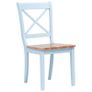 Dining Chairs 4 pcs Grey and Light Wood Solid Rubber Wood Image 2