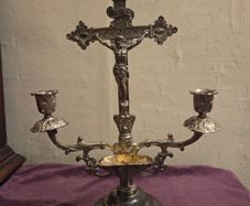 Catholic Sick Call Crucifix Candelabra