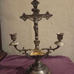 Catholic Sick Call Crucifix Candelabra