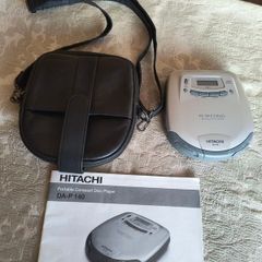 Portable Hitachi CD Player & Case