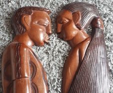 Two ebony reliefs
