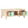 Coffee Table 100x55x40 cm Rough Acacia Wood Image 2