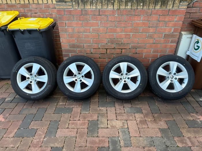 Alloys VW Skoda Etc Geniune 5x112 New Tyres
