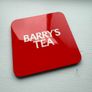 Barry's Tea Coaster - Square - Red Image 2