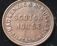 #533 - Belfast - 19thC Farthing Token - McKenzie - Scotch House - Cheap Drapery