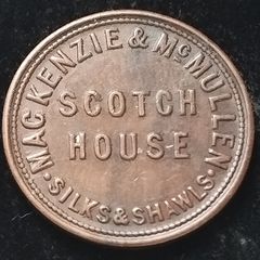 #533 - Belfast - 19thC Farthing Token - McKenzie - Scotch House - Cheap Drapery