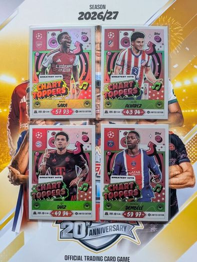 Chart Toppers (Limited Edition Set) Topps Match Attax 20th Anniversary 2026/27