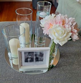 Mirror centrepieces x 6