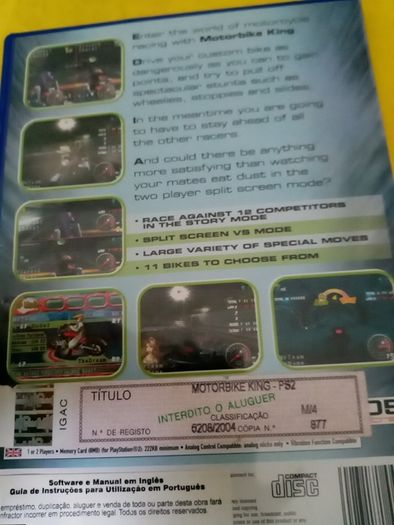Motorbike King PlayStation 2 Ps2 Games Original