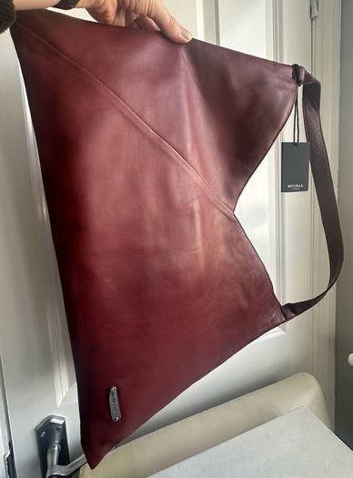 Burgundy leather bag from Muubaa