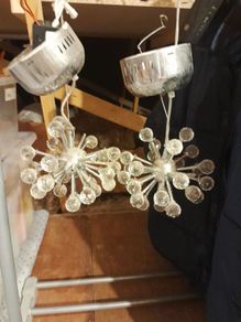 chrome spudnik ceiling lights