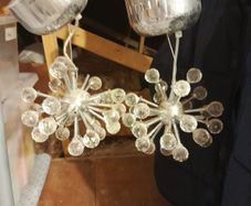 chrome spudnik ceiling lights