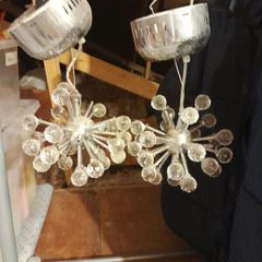 chrome spudnik ceiling lights