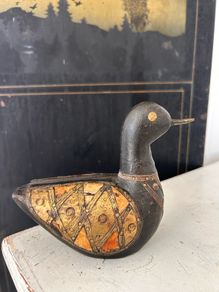Vintage Wooden Duck Ornament