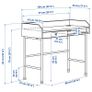 IKEA HAUGA Desk, Grey (Discontinued) Image 6