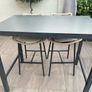 Outdoor dining set (high table and chairs) Image 2