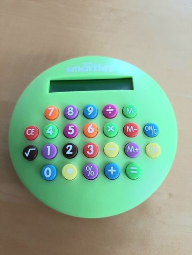 Retro Smarties calculator (lime)