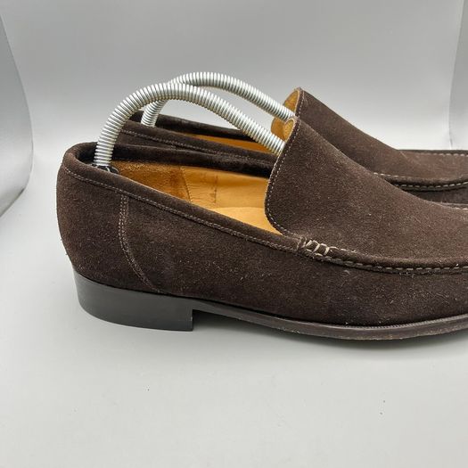 Loake Treviso Brown Suede Leather Mens Moccasin Shoes UK 7.5 EU 41.5