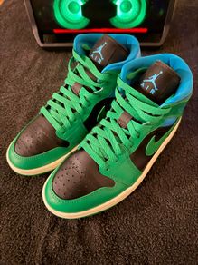 Nike Air Jordan 1 Mid "Lucky Green Aquatone" (UK 5 / EUR 38.5)