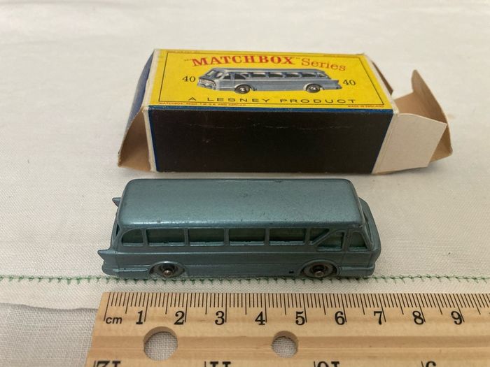 Matchbox 40b. Leyland long distance tiger coach. Mint in box. 1961.