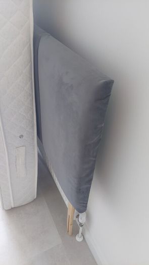 Double-size bed and headboard