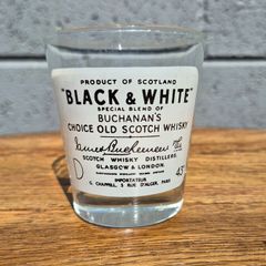 Black & White Buchanan's scotch whiskey glass