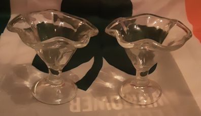 2 glass bowls and a mini mouse candy pot