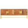 TV Cabinet 140x30x50 cm Solid Acacia Wood Image 2