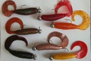 No#2 - NEW - Set of 7pcs mix colour soft lures 8.5cm - Pike Perch Trout Salmon Bass Cod Pollock Ling Mackerel Sea