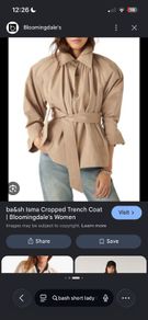 Bash cropped trench coat