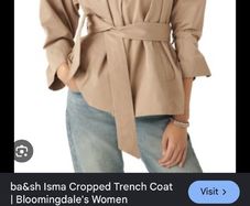 Bash cropped trench coat
