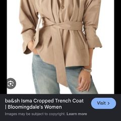 Bash cropped trench coat