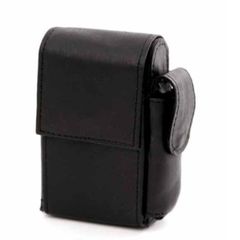 Leather Tabacco Cigarette Case Wallet with Hinged Lid and Lighter Holder